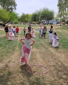 kids' party @ park sack race